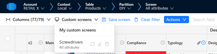 new navigation custom screen